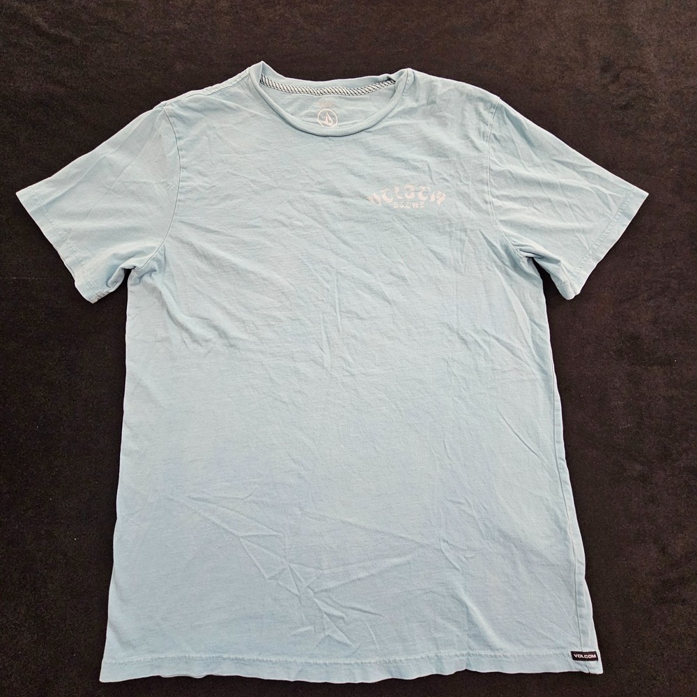 Volcom Stone Blue Short Sleeve Modern Fit Cotton T-Shirt‎ Men's L